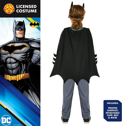 Rubies Official DC Batman Childs Costume, Kids Superhero Fancy Dress Halloween