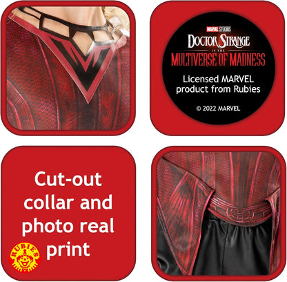 Rubies Official Marvel Dr Strange in the Multiverse of Madness Scarlett Witch Deluxe Child Costume
