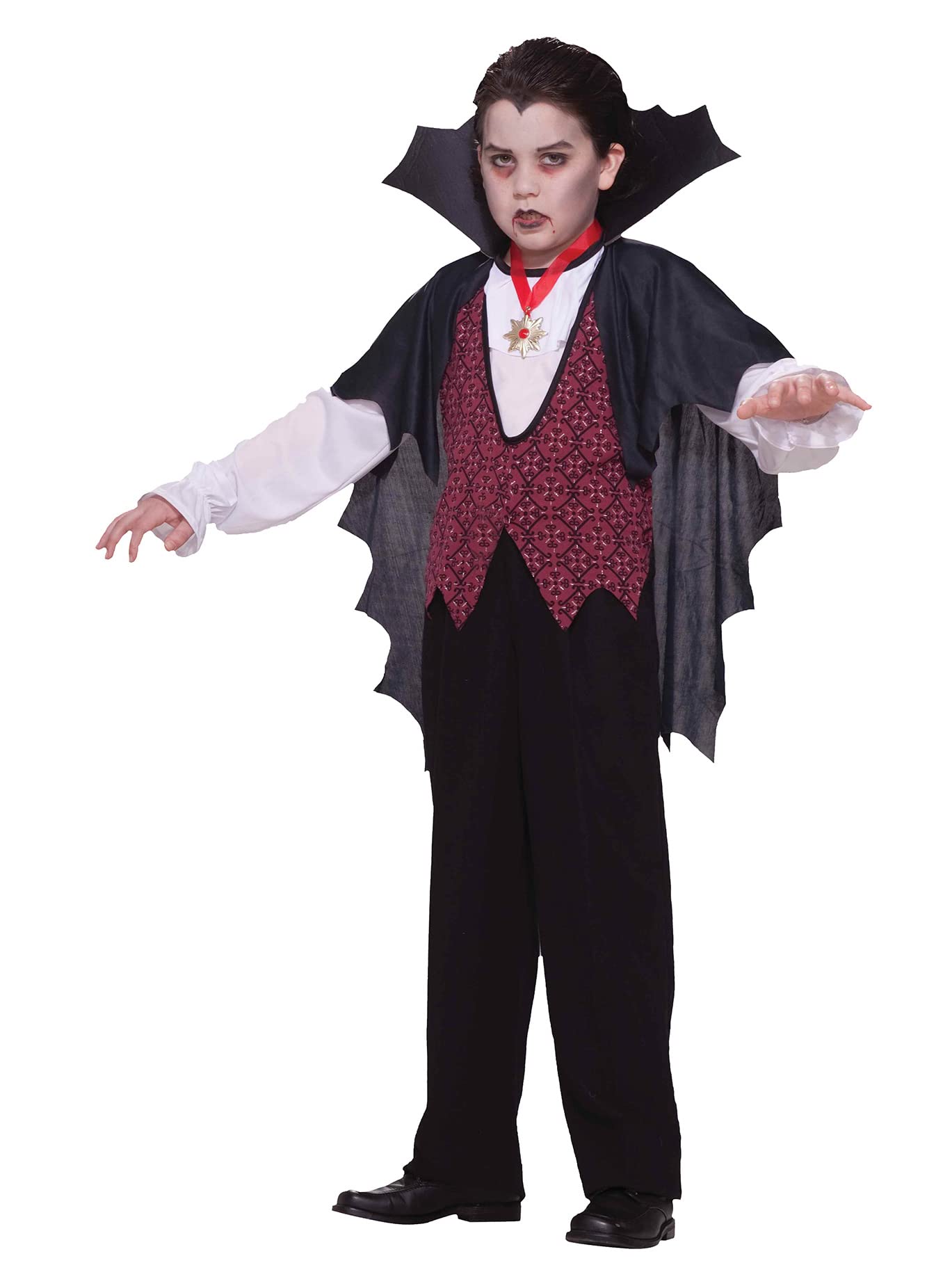 Forum Childs Vampire Costume, Kids Fancy Dress 9-10 Years