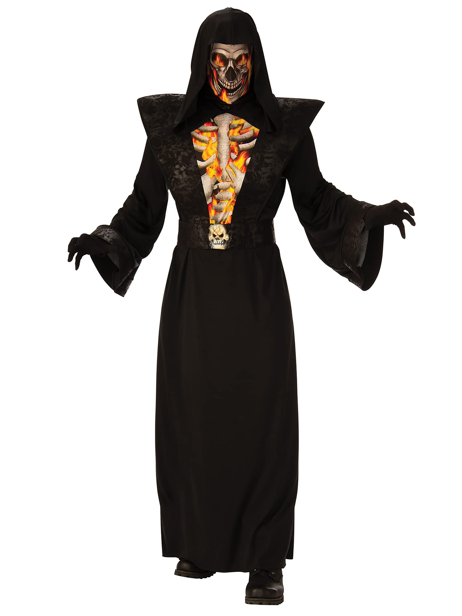 Forum Fiery Skeleton Reaper Costume, Adult Halloween Costume