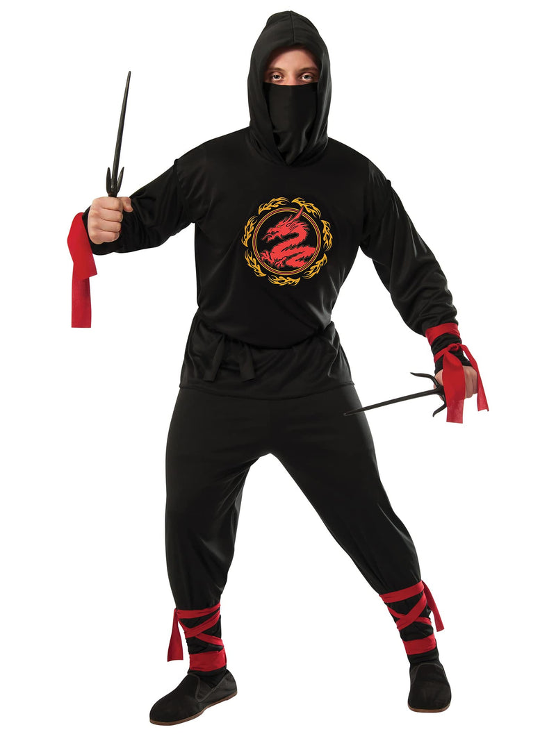 Bristol Novelty 301590XL000 Kostüm Schwarzer Ninja, für Erwachsene/Herren, Größe XL