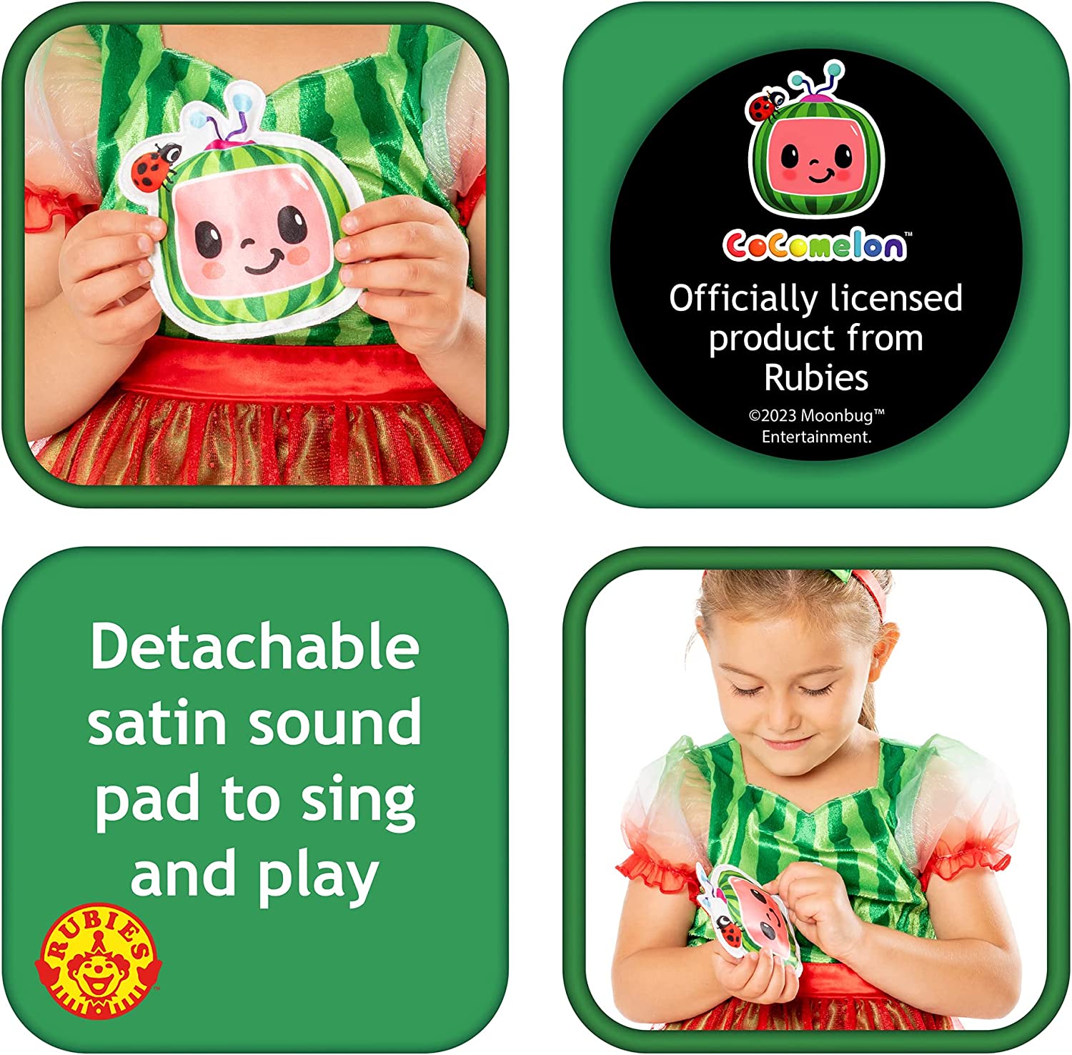 Rubie's Official Moonbug Entertainment, CoComelon Girls Dress, Child Fancy Dress