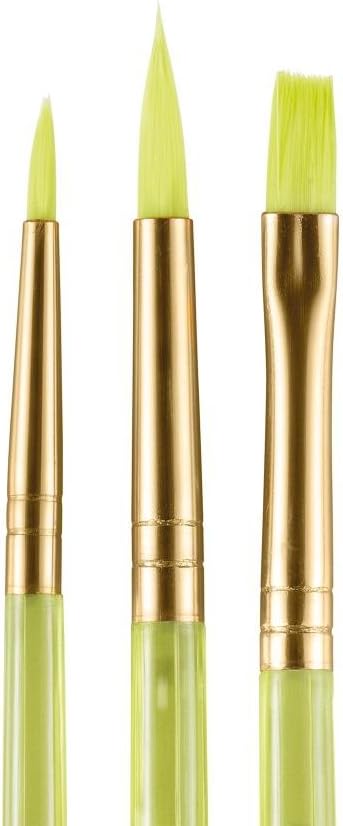 Snazaroo 1180100 Ultimate Party Pack, Multicoloured & 1192505US Face Paint Brush Set-3 Pcs, Green