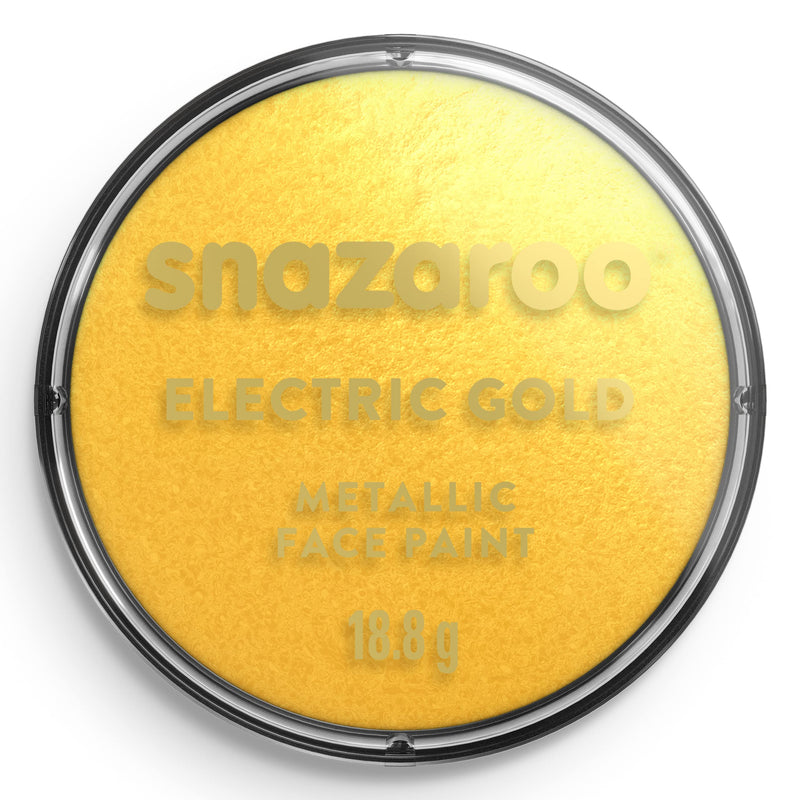 Snazaroo Metallic Face and Body Paint for Kids and Adults, Gold Colour, Water Based, Easily Washable, Non-Toxic, Makeup, Body Painting for Parties, for Ages 3+ Gold Metallic