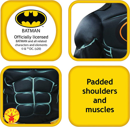 Rubie's Official Batman Black Deluxe Child's Costume, Superhero Fancy Dress