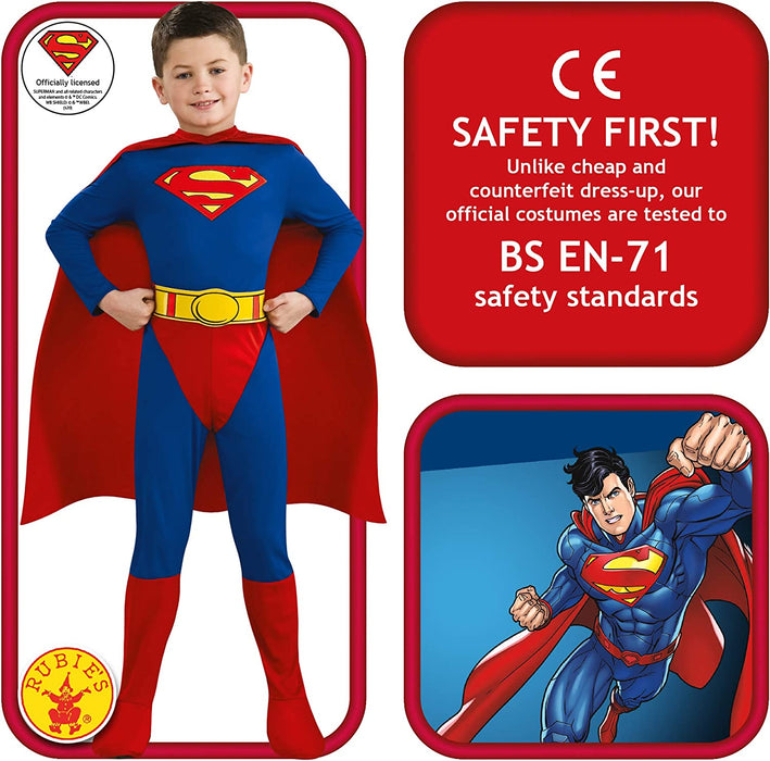 Rubie's Official Superman Child Costume, Kids Fancy Dress