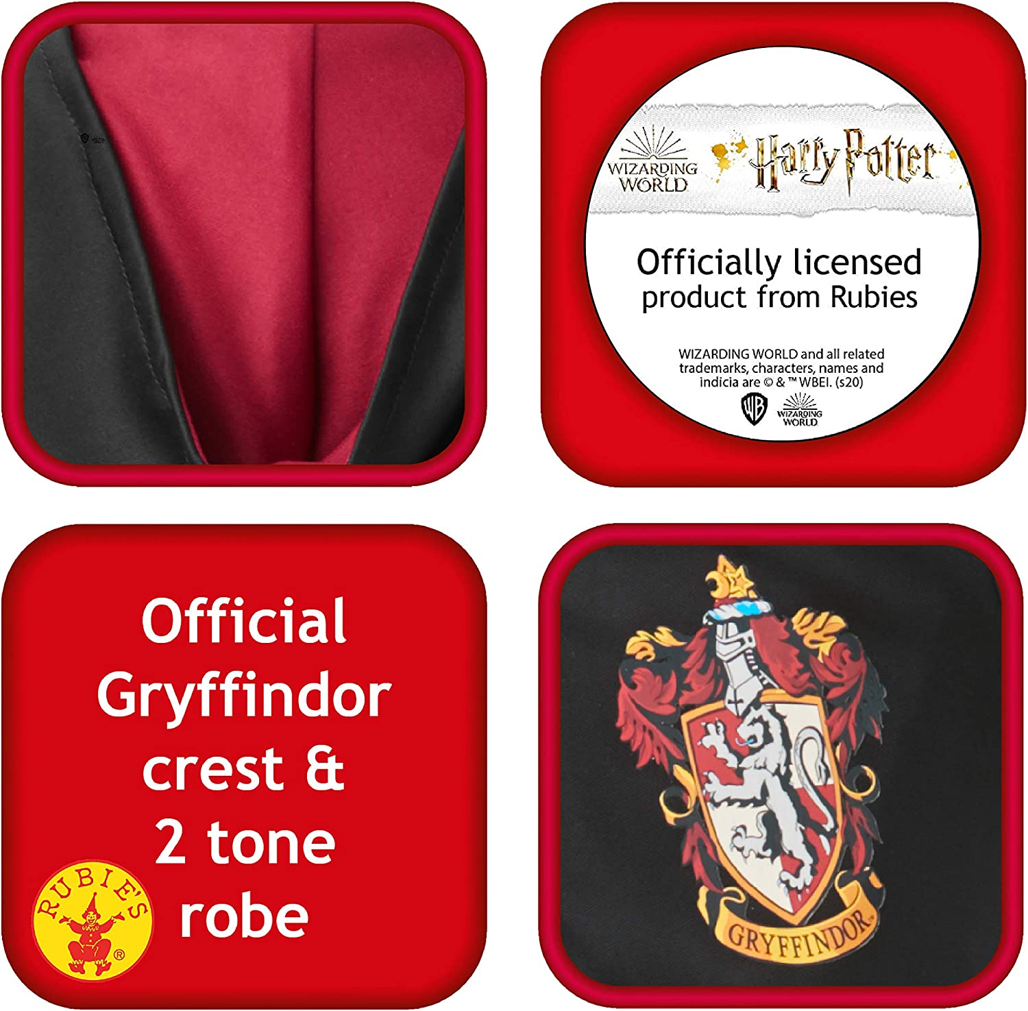 Rubie's Official Harry Potter Gryffindor Deluxe Robe Childs Costume