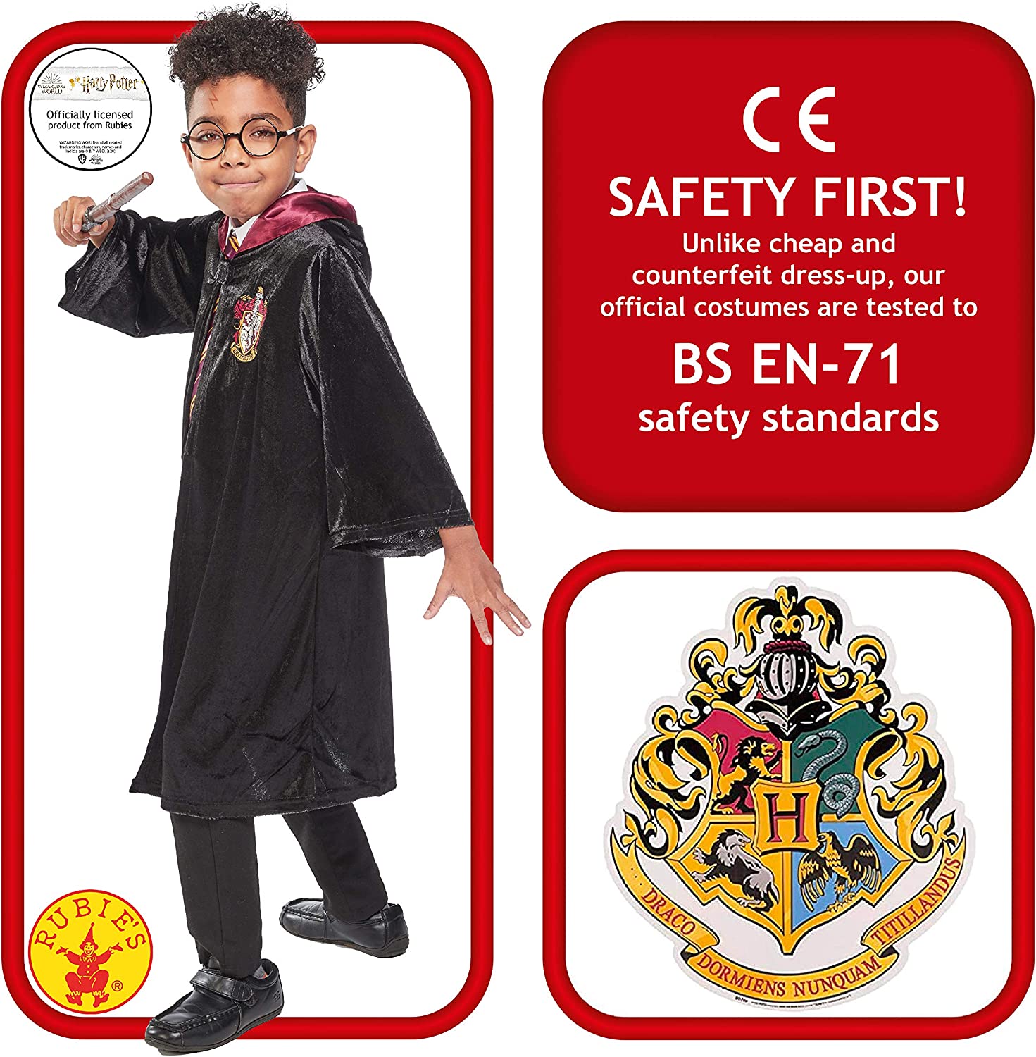 Rubie's Official Harry Potter Gryffindor Deluxe Robe Childs Costume