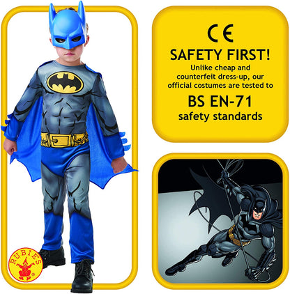 Rubie's Official Batman Comic Child's Classic Costume, Superhero Fancy Dress