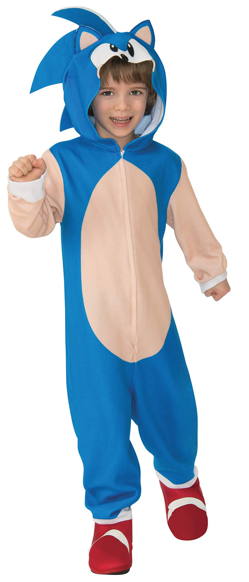 Rubies Official Sonic The Hedgehog Oversized Child Costume Jumpsuit, Kids Fancy Dress Halloween