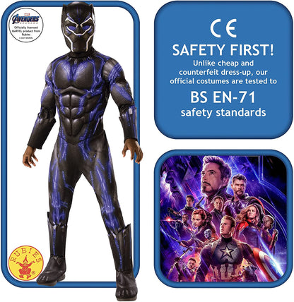 Rubie's Official Avengers Black Panther Battle Suit, Deluxe Child Costume