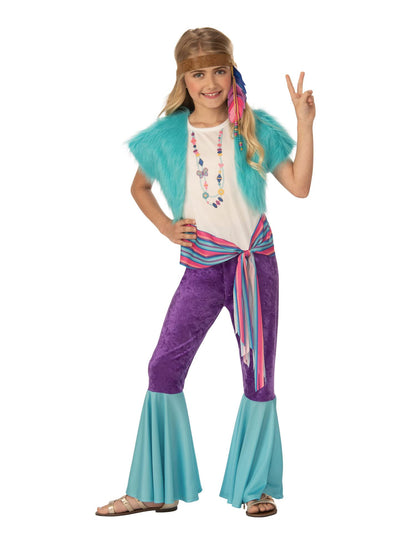Bristol Novelty Hippy Girl Costume, Kids Fancy Dress