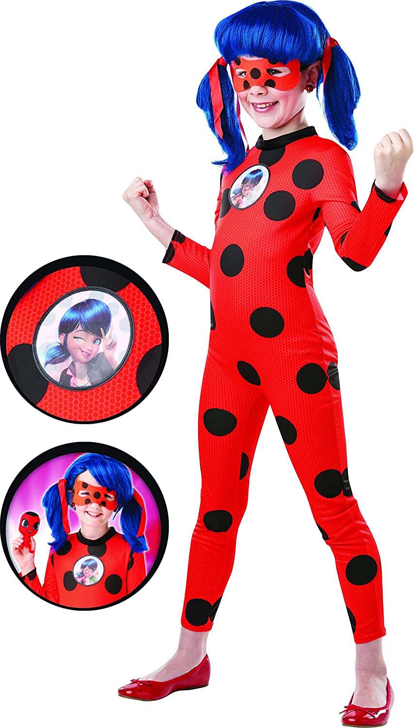 Rubie's Official Miraculous Ladybug Deluxe Child's Costume with Eye Mask