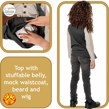 Rubies Official Harry Potter Deluxe Hagrid Child Costume, Kids Fancy Dress