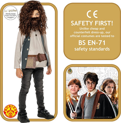 Rubies Official Harry Potter Deluxe Hagrid Child Costume, Kids Fancy Dress