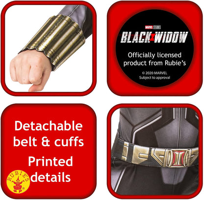 Rubies Official Marvel Black Widow Movie Classic Costume, Childs Superhero Kids Fancy Dress Halloween