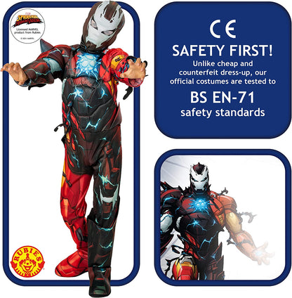 Rubie's Official Disney Marvel Venomized Iron Man Kids Costume, Kids Fancy Dress