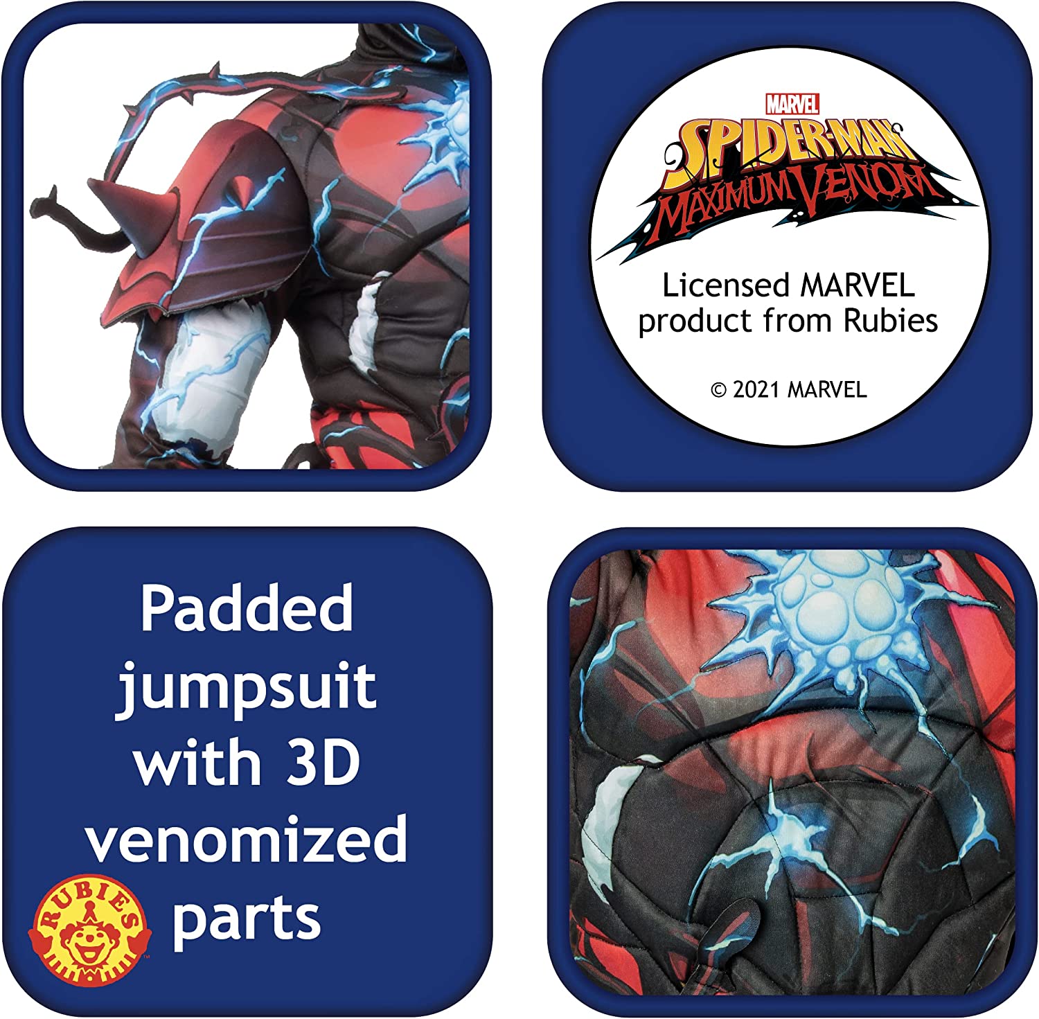 Rubie's Official Disney Marvel Venomized Iron Man Kids Costume, Kids Fancy Dress