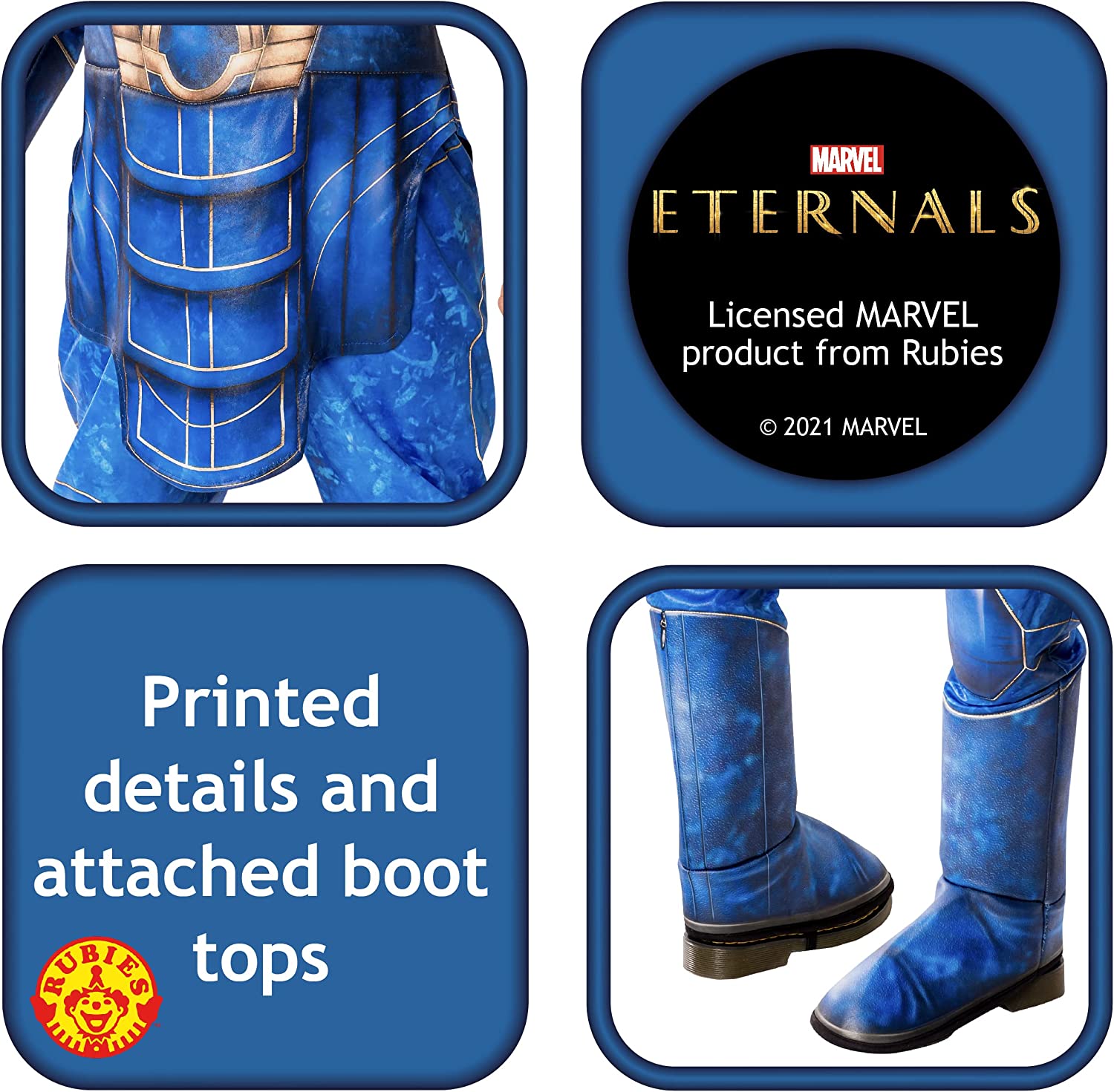 Rubie's Official Disney Marvel Eternals Ikaris Deluxe Child Costume, Kids Fancy Dress