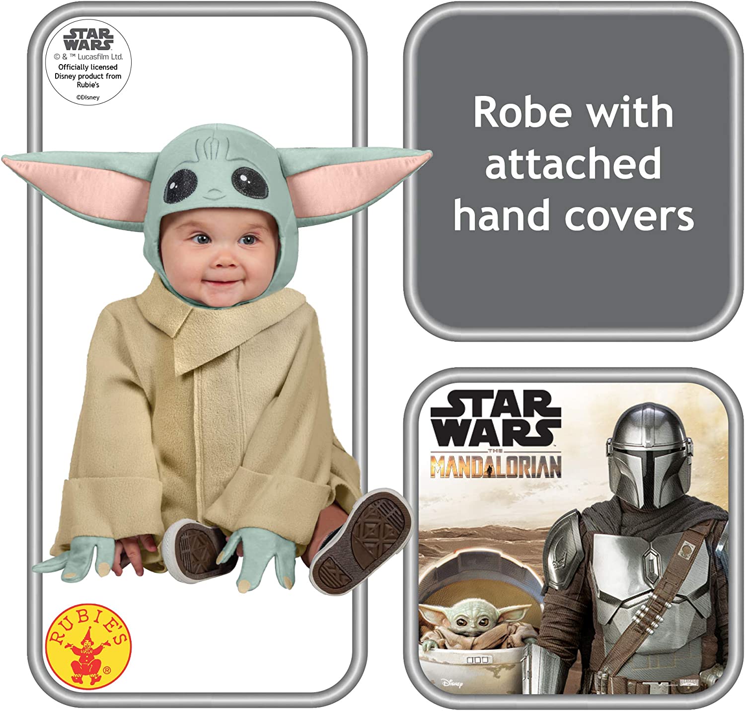 Rubie's Official Disney Star Wars The Child Costume, Mandalorian