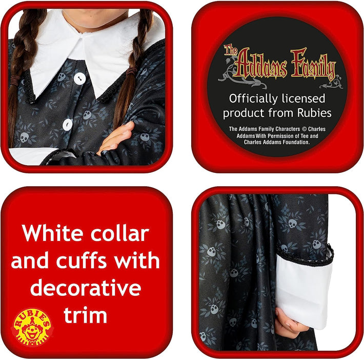 Rubie's Official Addams Family Wednesday-Kostüm für Damen, Kostüm für Erwachsene