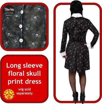 Rubies Official Addams Family Adult Wednesday Ladies Costume, Adult Fancy Dress