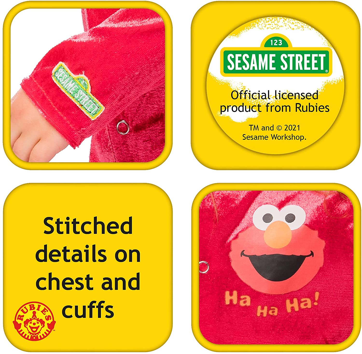 Rubies Official Sesame Street Baby Elmo Costume, Baby Fancy Dress