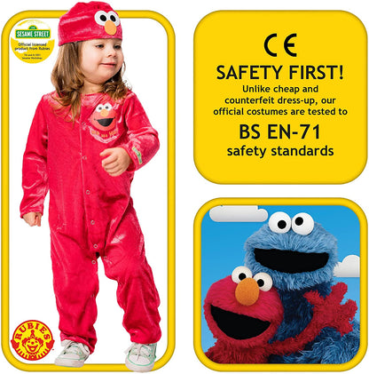 Rubies Official Sesame Street Baby Elmo Costume, Baby Fancy Dress