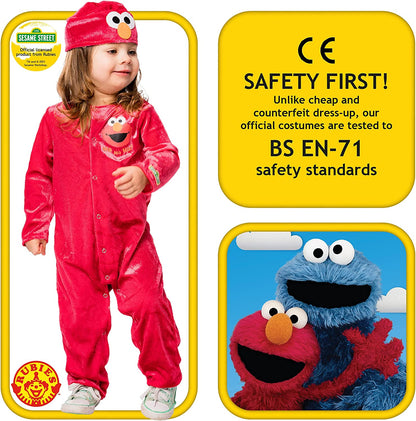 Rubies Official Sesame Street Baby Elmo Costume, Baby Fancy Dress