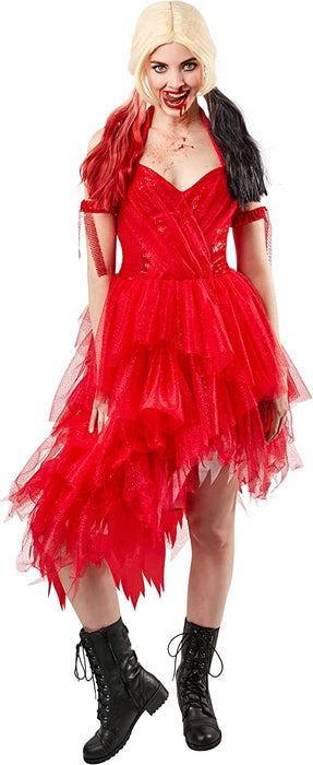 Rubies Official Harley Quinn Ladies Red Dress Halloween Suicide Squad 2 Women’s Villain Costume Halloween