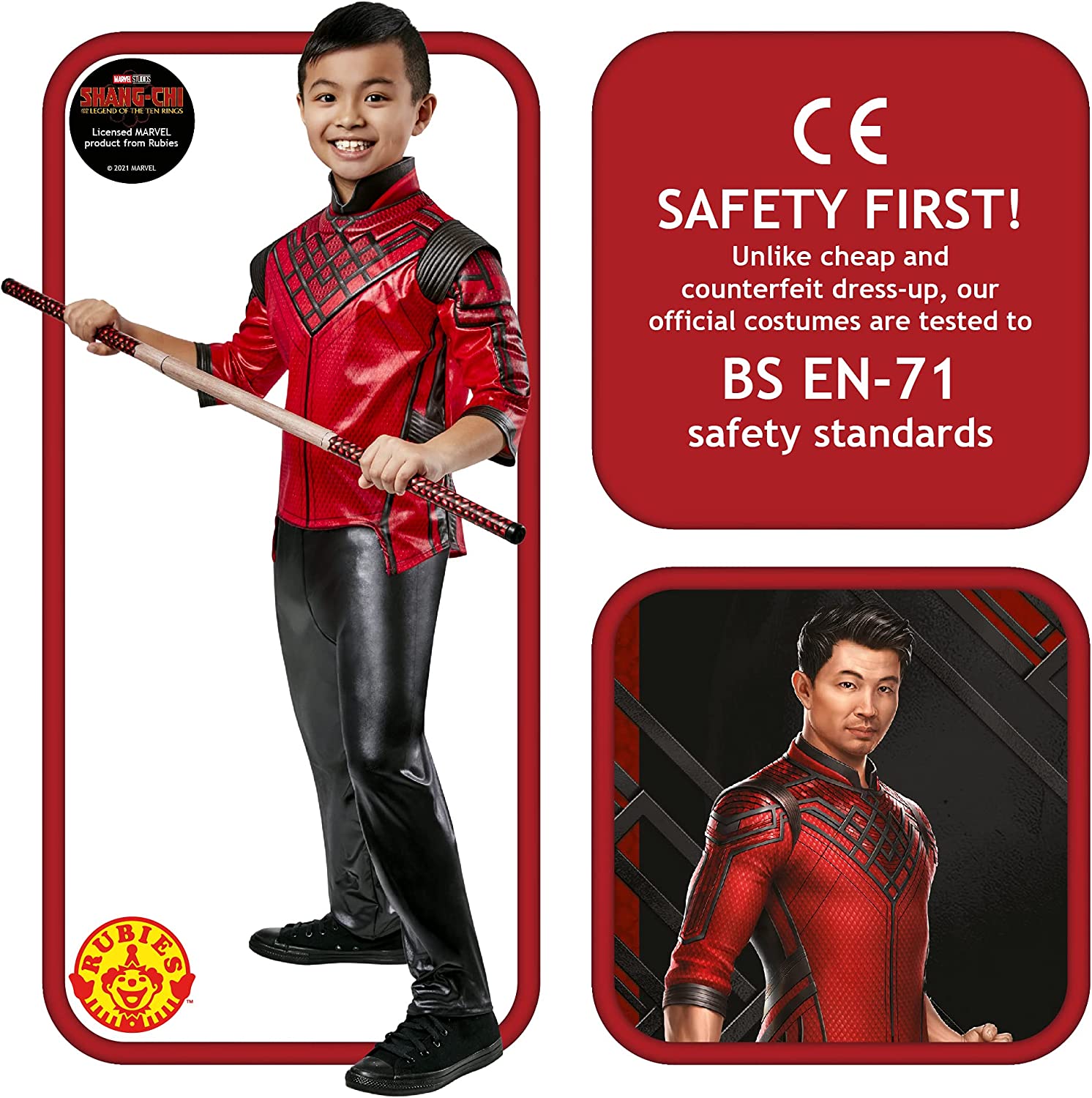 Rubies Official Disney Marvel Shang-Chi Movie Deluxe Child Costume, Kids Fancy Dress