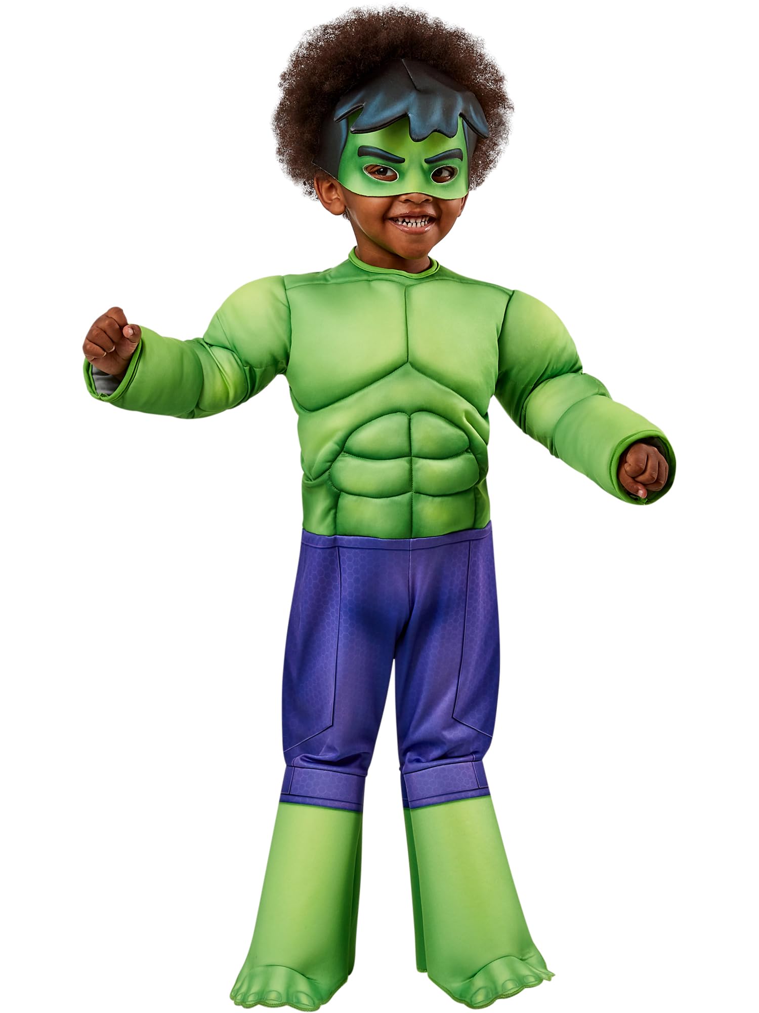 Rubies Official Marvel Spidey and His Amazing Friends Hulk Deluxe Toddler Costume, Kids Superhero Fancy Dress
