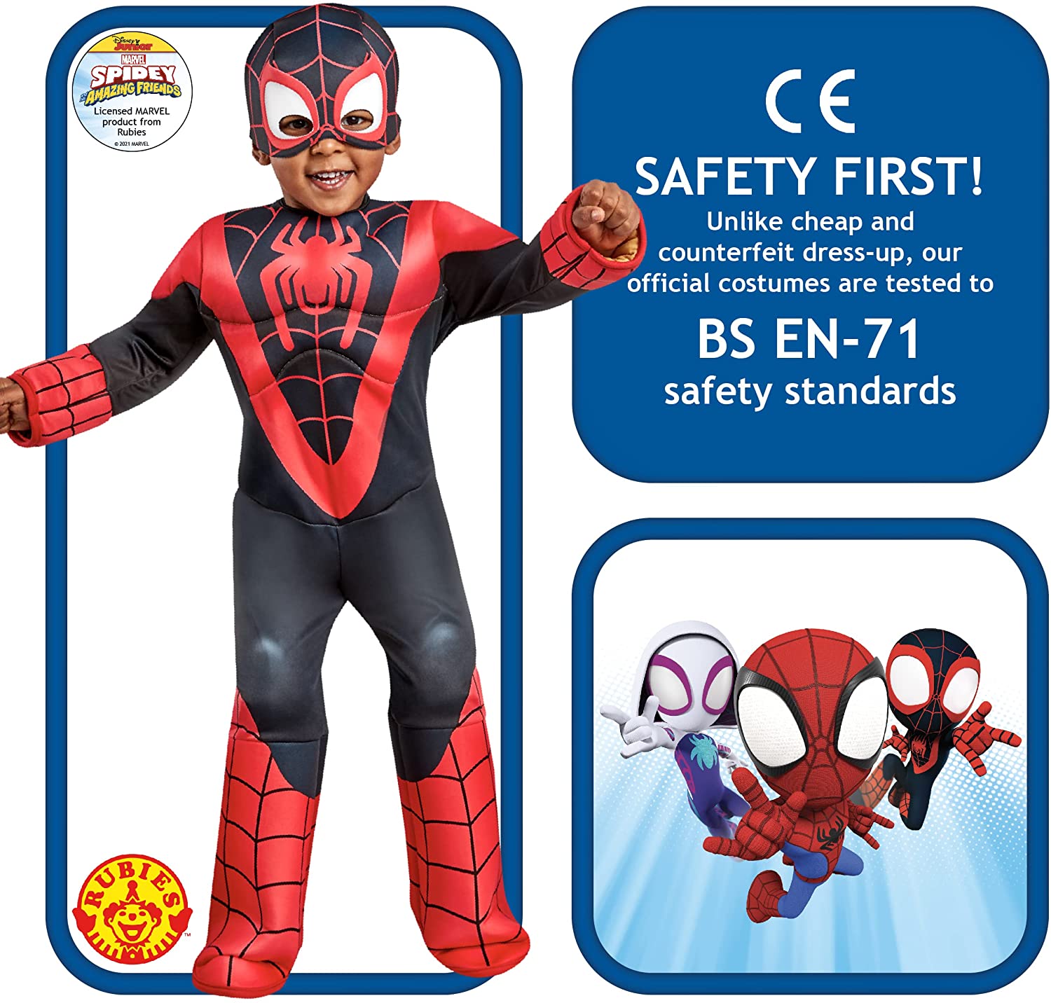 Rubies Official Marvel Spidey and his Amazing Friends Spinn Deluxe Toddler Costume Halloween