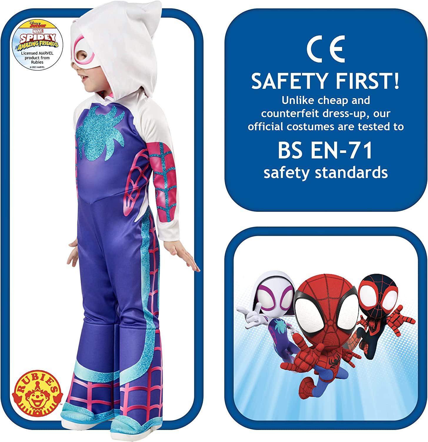 Rubie's Official Marvel Spidey and his Amazing Friends Ghost Spider Deluxe Toddler Costume