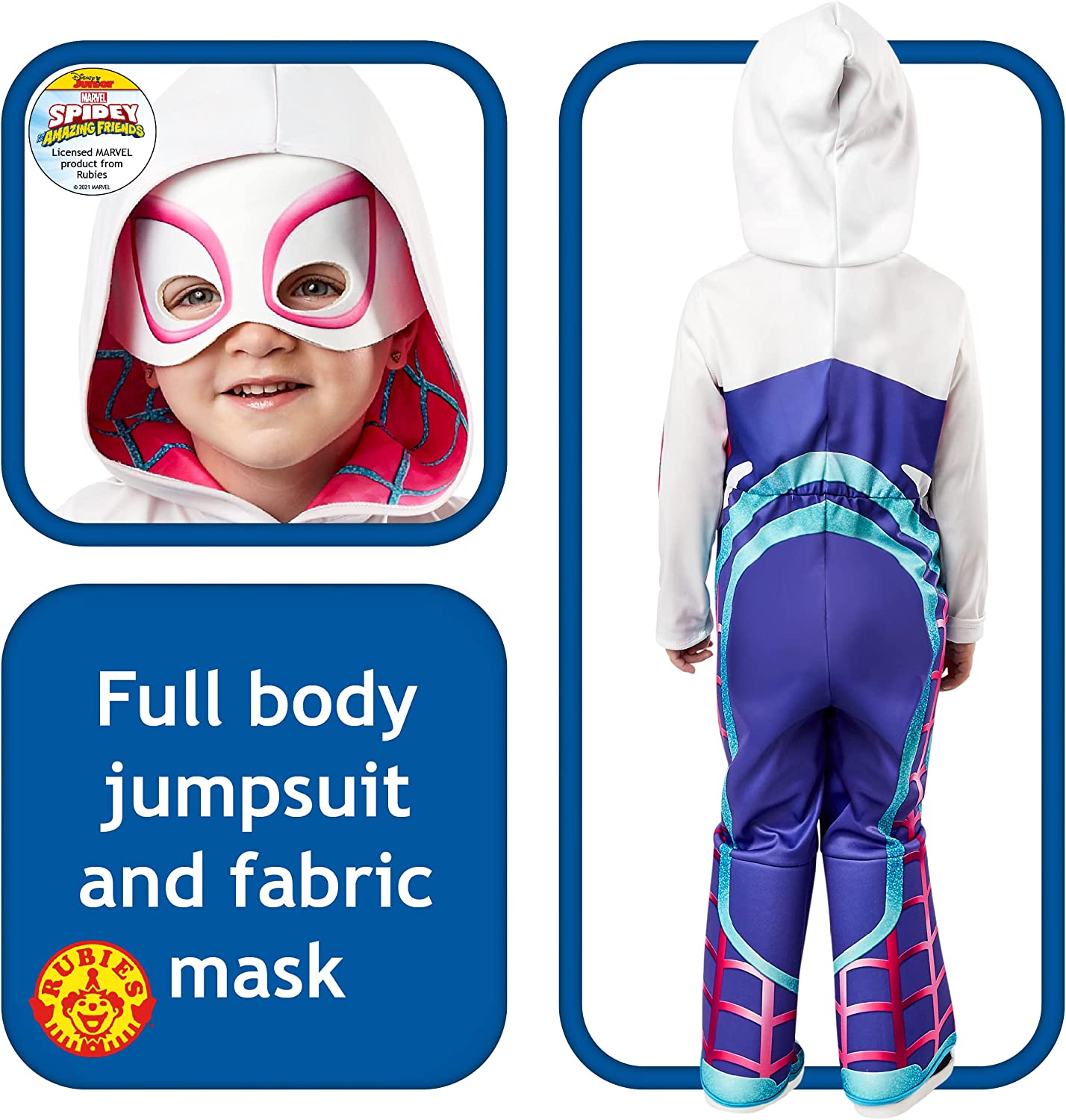Rubie's Official Marvel Spidey and his Amazing Friends Ghost Spider Deluxe Toddler Costume