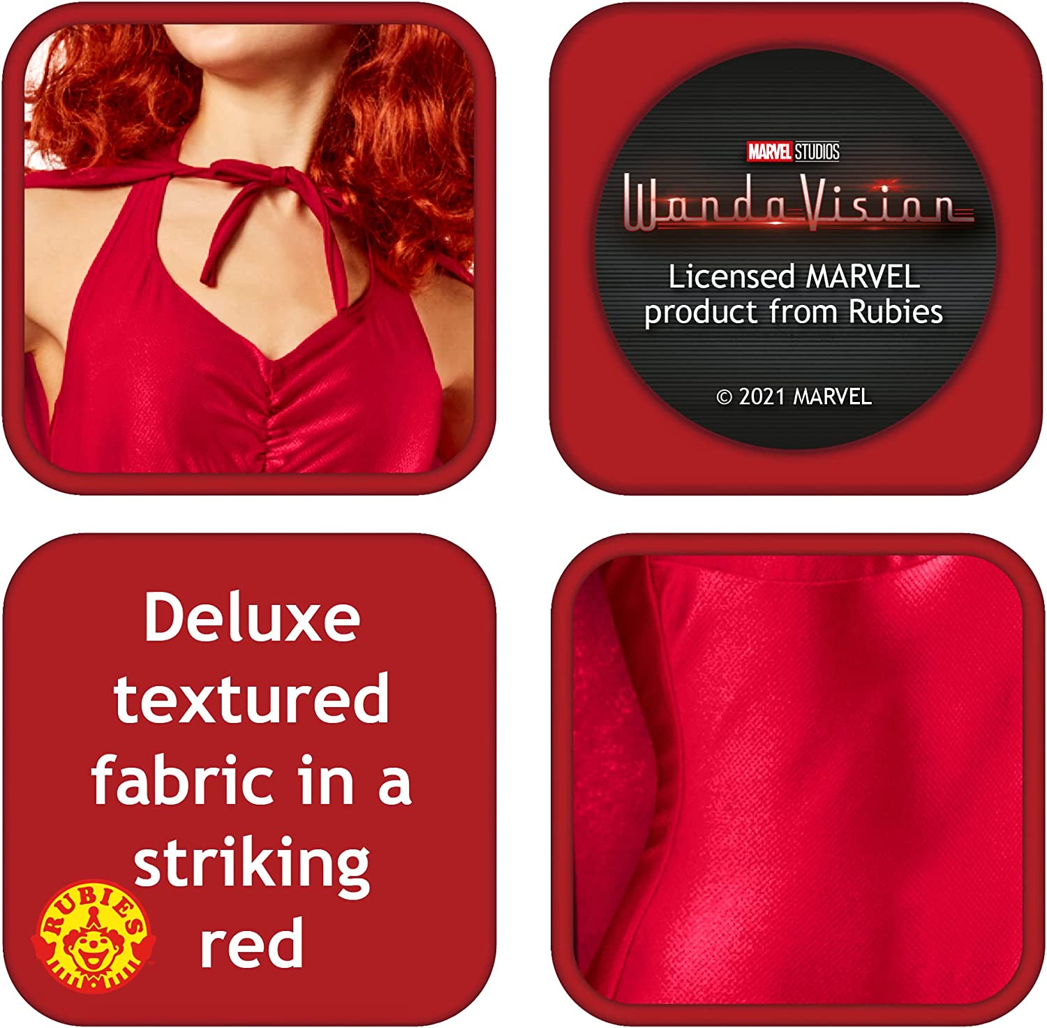 Rubie's Offizielles Disney Marvel Wanda Kostüm für Erwachsene, Superhelden-Kostüm für Damen