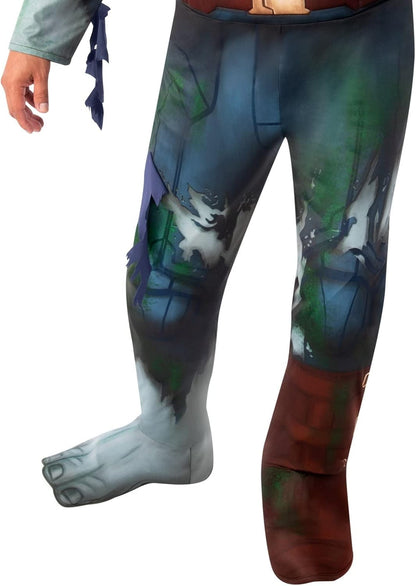 Rubie's Official Disney Plus What If Zombie Captain America Deluxe Adult Costume, Halloween Fancy Dress