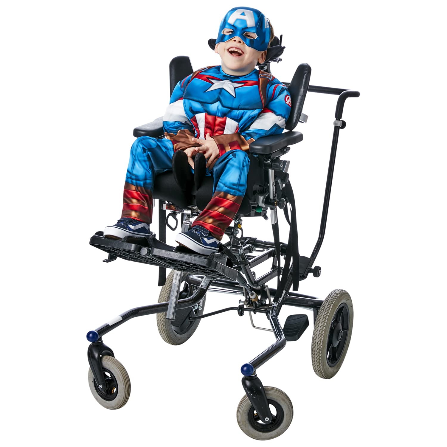 Rubies Official Marvel Captain America Adaptive Child Costume, Kids Fancy Dress Halloween