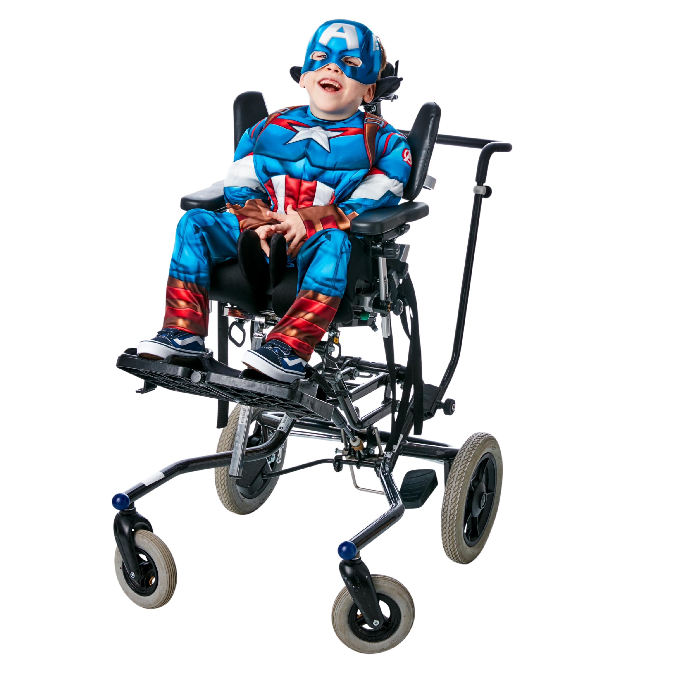 Rubies Official Marvel Captain America Adaptive Child Costume, Kids Fancy Dress Halloween
