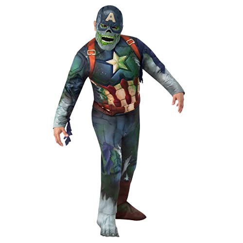 Rubies Official 702866TEEN000 Teen Childs Boys Deluxe Zombie Captain America Costume Marvel Halloween Halloween