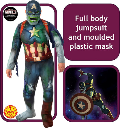 Rubies Official 702866TEEN000 Teen Childs Boys Deluxe Zombie Captain America Costume Marvel Halloween Halloween