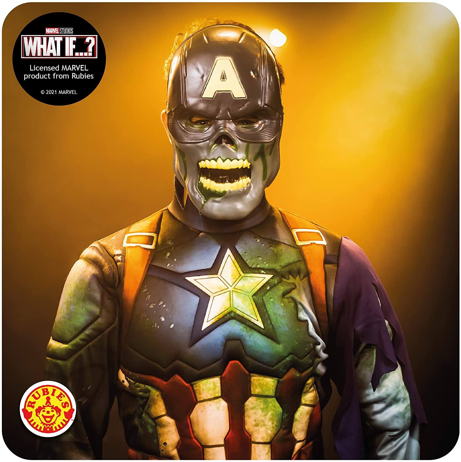 Rubies Official 702866TEEN000 Teen Childs Boys Deluxe Zombie Captain America Costume Marvel Halloween Halloween