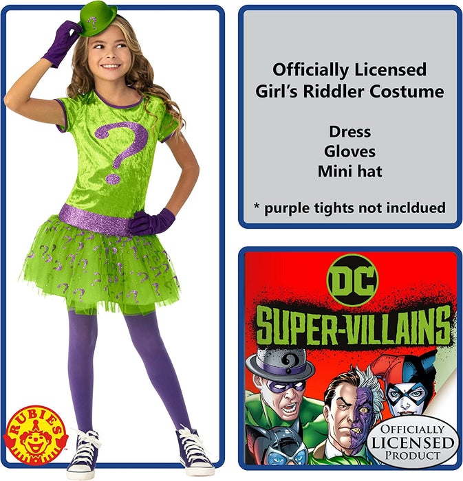 Rubie's 702873 Dc Super Villains Riddler Costume Tutu Dress