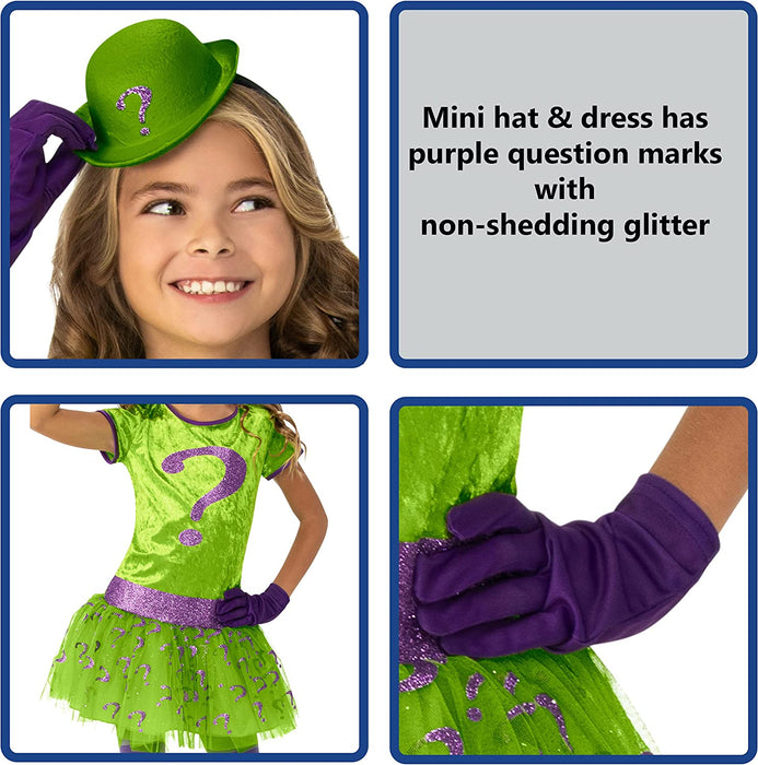 Rubie's 702873 Dc Super Villains Riddler Costume Tutu Dress