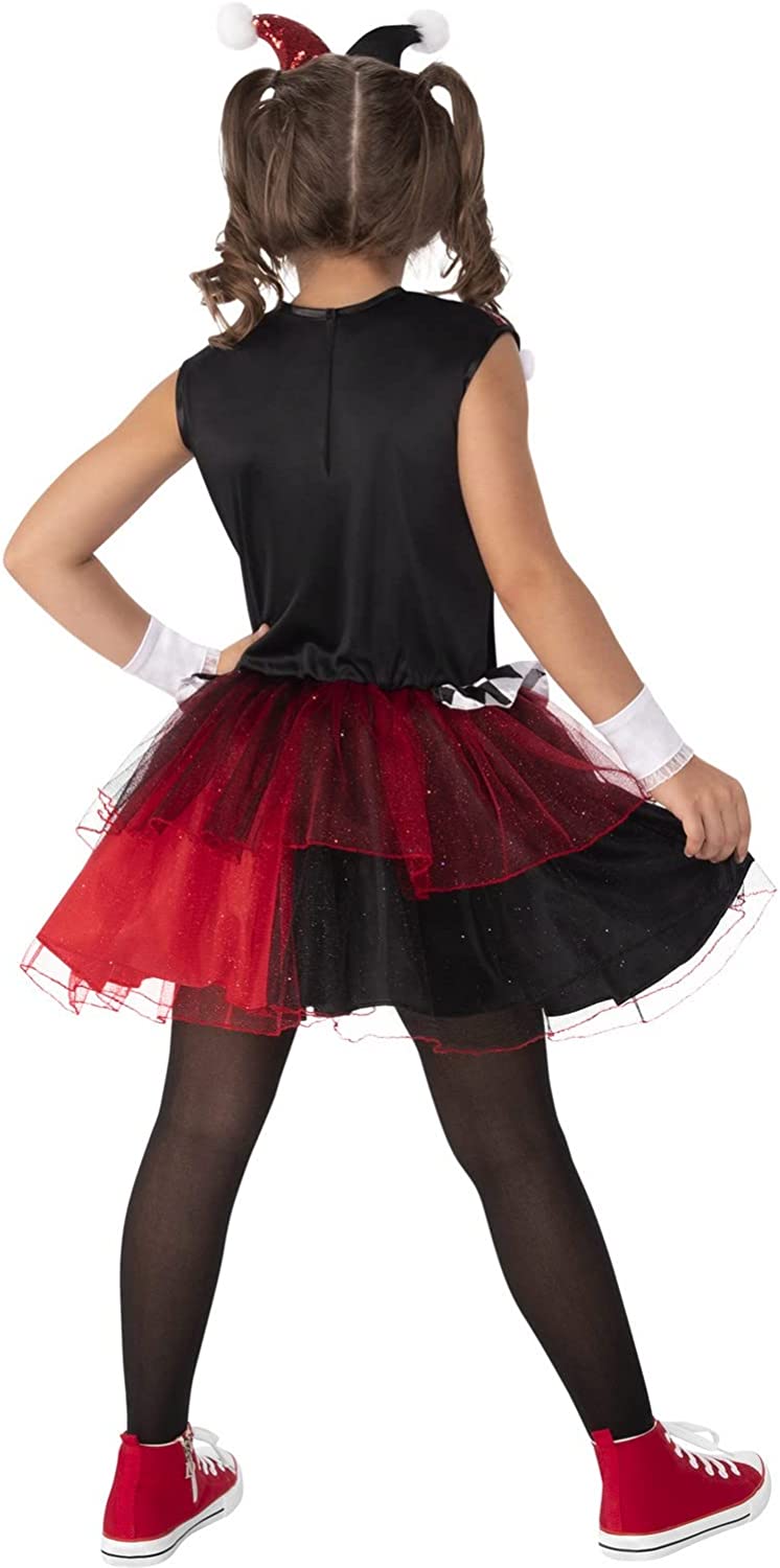 Rubies Official DC Super Villians Harley Quinn Tutu Dress, Kids Fancy Dress