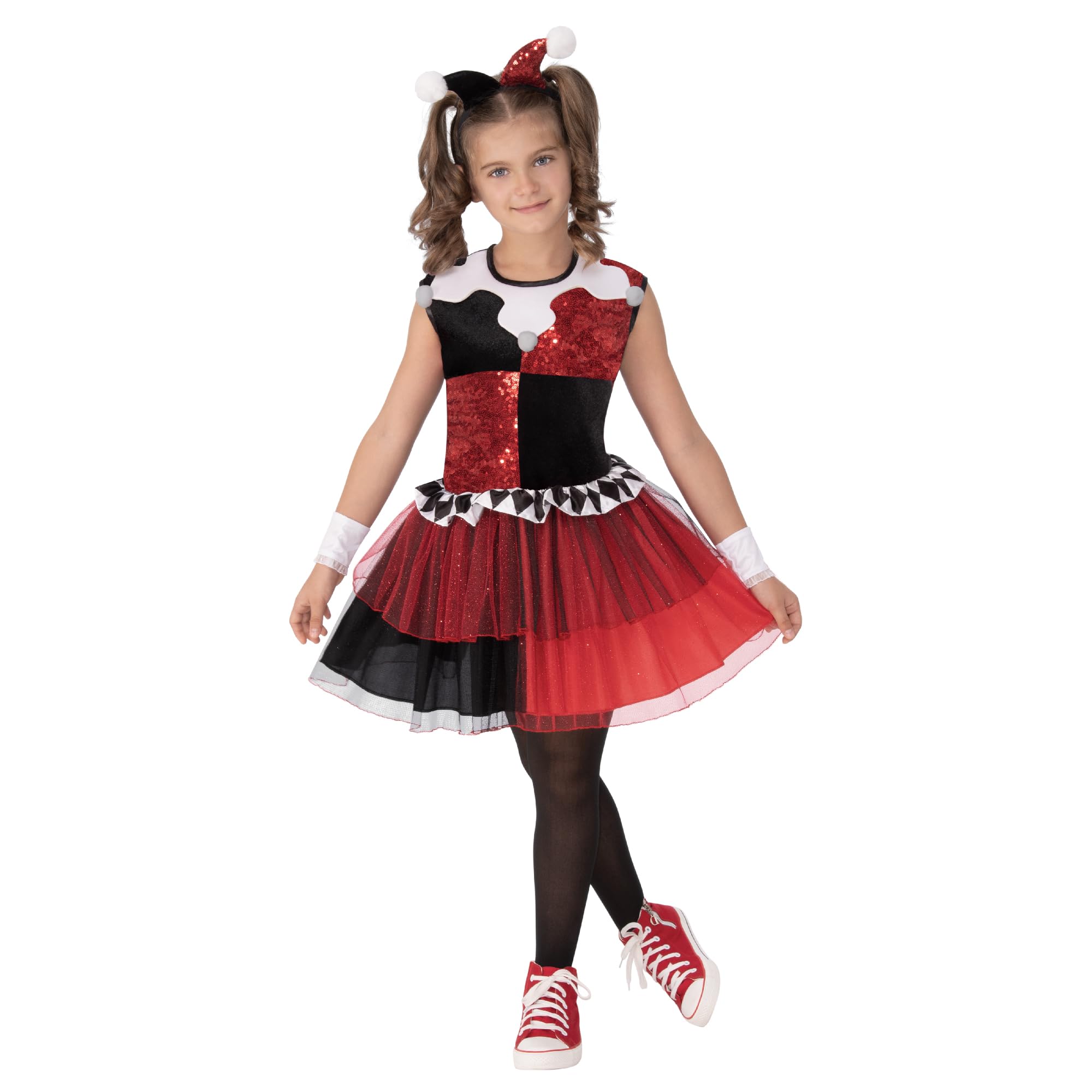 Rubies Official DC Super Villians Harley Quinn Tutu Dress, Kids Fancy Dress