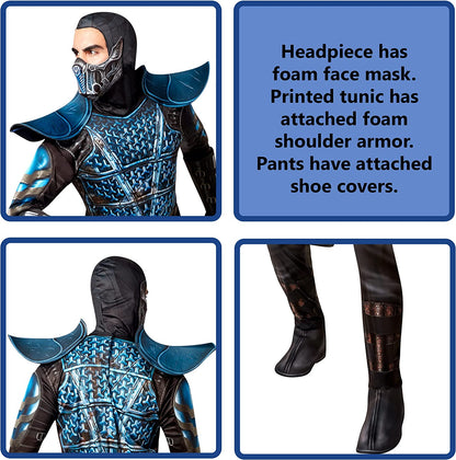 Rubies Official Mortal Kombat Sub-Zero Costume, Adult Fancy Dress Halloween