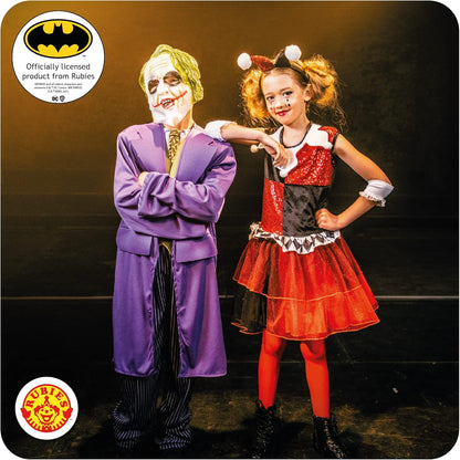 Rubies Official DC Super Villians Harley Quinn Tutu Dress, Kids Fancy Dress