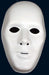 DELUXE MALE FACE MASK. WHITE - FANCY DRESS