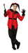 Bristol Novelty AF116STD Court Jester Costume set | For Men | Red, and Black